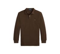 Brown Polo de piqué Custom Slim Fit S