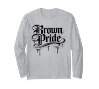 Brown Pride Mexicano Raza Chicano Oldies Latino Hispano Amor Manga Larga
