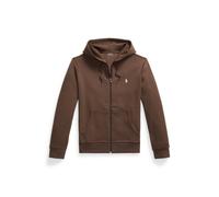 Brown Sudadera de punto doble y cremallera S