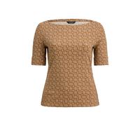 Brown Tallas Grandes - Camiseta estampada de algodón elástico 52-54