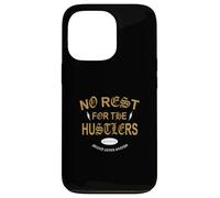 Brown The Hustle Never Sleeps Brown Graphic Carcasa para iPhone 13 Pro