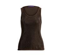 Brown Top Melony de tul con brillantes EU 34