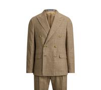 Brown Traje Polo Tailored Fit con cuadros Glen EU 46