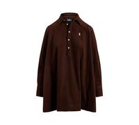 Brown Vestido camisero de pana plisado ES 36