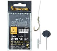 Browning #18 Feeder Leader Method Push Stop Bronce 10lbs,4,50 kg Ø0,22 mm 10 cm 8 Unidades,