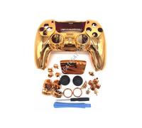 Brozen - Estuche completo para mando de PS5 Playstation 5, cubierta frontal, decoración cromada