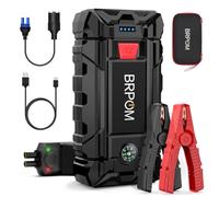BRPOM Arrancador de Coches, 10000A Arrancador de Baterias de Coche 12V(para 10.0L de Gasolina o 8.0L de Diésel), Jump Starter con Carga Rápida QC3.0, Espera Larga
