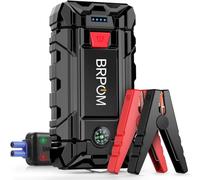 BRPOM Arrancador de Coches 8000A, 12V Arrancador de Baterias de Coche(para 7.0L de Gasolina o 5.5L de Diésel) Jump Starter con Linterna LED de Emergencia, Espera Larga, Carga Rápida
