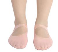 Brrnoo 1 par de Calcetines de Silicona, Protector contra agrietamiento para pies, Calcetines de protección para los pies(M-Rosa)