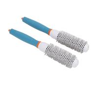 BRRNOO 2 Cepillos de Pelo Redondos de Cerámica, Tubo de Aluminio Resistente Al Calor, Cepillo de Pelo con Dientes de Nailon, para Todo Tipo de Cabello, Salón Profesional, Uso Doméstico (25#)