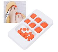 Brrnoo 24 Piezas de Uñas Postizas de Color Sólido, Mate Completa Uñas Postizas, Uñas postizas Cortas, Uñas Cortas Cuadradas y Falsas, Uñas Postizas para Mujeres y Niñas (Naranja)