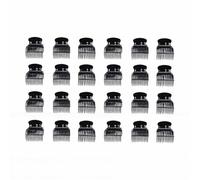 Brrnoo 24 Uds Clips de Rodillo Caliente Clips de Sección de Cabello Antideslizantes de Acero Inoxidable ABS con Diseño Ergonómico para Estilismo de Salón Uso Doméstico