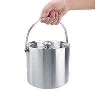 Brrnoo 2L Cubo de Hielo de Doble Pared de Acero Inoxidable con Tapa, Aislado para Fiestas, Picnics y Más, No Tóxicos, Seguros, Ecológicos y Convenientes (3L)