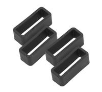 Brrnoo 4 Hebillas de Seguridad de Repuesto para Cinturón de Reloj de Silicona, Hebillas de Bandas Negras, para Cada Atuendo, Suaves y Transpirables, Reducen el Fenómeno Alérgico de la