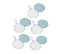 Brrnoo 5pcs Soporte de Caja de Almacenamiento de Hojaldre de Polvo de Agua de 5 Piezas para Cuentas, Caja de Almacenamiento Octogonal, Diseño Simplista, Plástico Duradero, Tapa