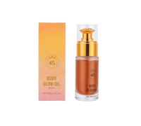BRRNOO Aceite Corporal Brillante con Partículas de Mica que Reflejan la Luz para un Brillo Besado por el Sol, Humectante Hidratante con a Bronce, Brillo Radiante de la Piel de Verano, (30ml)