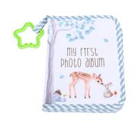 Brrnoo Álbum de Fotos Suave para bebé, Mi Primer álbum de Fotos, Libro de Registro de Crecimiento para Niños con Espejo Seguro para el Desarrollo Sensorial Infantil