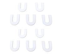 Brrnoo Almohadillas de Fieltro para el Talón, 10 Uds., Inserciones para Zapatos en Forma de U con Fuerte Adhesivo para Hacer Ejercicio y Caminar de Pie (WHITE)