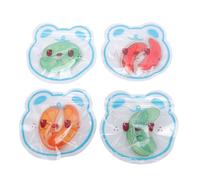 Brrnoo Almohadillas de Gel Frío y Caliente para los Ojos, Mascarilla Refrescante para Ojos Hinchados con Material Suave y Cómodo, Alivio Versátil para la Cabeza el Cuello (Mezcla de 4 pares)