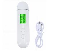 Brrnoo Analizador de Aceite de la Piel, Probador de Hidratación para Uso Doméstico, Viajes, Salones de Belleza y Consultas Profesionales sobre el Cuidado de la Piel, Pantalla Digital (WHITE)