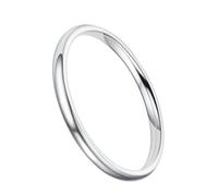 Brrnoo Anillo de banda lisa para mujer, elegante y de estilo simple, alto pulido, metal duradero, ideal para uso diario, cena o como (Tamaño 11 (ID 20,6 mm/0,81 pulg. C 64,6 mm/2,54)