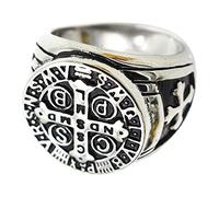 Brrnoo Anillo Masculino Vintage de Acero de Titanio, Diseño Robusto y Cómodo para Hombre, Joyería Decorativa que No Se Decolora para Uso Diario (Tamaño 9)