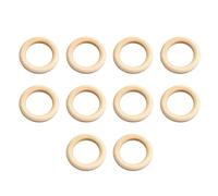 BRRNOO Anillos de Madera 50mm para Manualidades, Aros de Macrame sin | Haya Maciza, Paquete de 10, Superficie Lisa, Ideal para Atrapasueños, Colgadores de Plantas y Decoración de Bodas