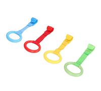 BRRNOO Anillos de Tracción para Bebés para Parque Infantil, Anillos de Tracción para Bebés, Diseño Ergonómico, 4 Piezas, Accesorios para Parques de, Adecuados para Cunas, Familias