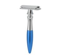 Brrnoo Barla de Doble Borde Retro de Seguridad de Seguridad de Acero Inoxidable Manual Shaver, Procesamiento de Múltiples Procesos y Pulido Refinado, Se Ajusta a los Contornos (BLUE)