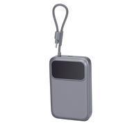 BRRNOO Batería Externa Portátil 10000 MAh, 22,5 W, Pantalla TFT Delgada | ABS de Aluminio, Cable Tipo C Integrado, Carga Inalámbrica Magnética de 15W, Compatibilidad con Teléfono y Reloj, Cargador