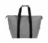 Brrnoo Bolsa Aislante, Bolsa de Mano Térmica Plegable de Gran Capacidad con Capa Térmica Gruesa para Acampar Al Aire Libre, Picnic, Almuerzo de Trabajo (GRAY)