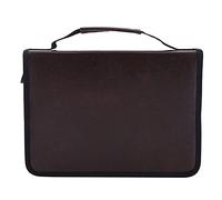 Brrnoo Bolsa, Caja de Estuche 11.22x8.07x1.96in 150 Ranuras Caja de Cuero de Gran Capacidad para Organizar y Proteger Lápices (café Oscuro)