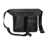 BRRNOO Bolsa de Peluquería Bolso de Bulbo de Cabello Bolsillo de Herramientas con Varios Compartimentos para Tijeras de Luchas para el Cabello y Correas para Portadores Ajustables para (BLACK)