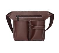 BRRNOO Bolsa de Peluquería Bolso de Bulbo de Cabello Bolsillo de Herramientas con Varios Compartimentos para Tijeras de Luchas para el Cabello y Correas para Portadores Ajustables para (Café)