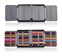 Brrnoo Bolsa, Estuche Organizador Estuche 11.22x8.07x1.96in 150 Ranuras Cuero PU de Gran Capacidad para Organizar y Proteger Lápices (Pink)