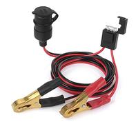 Brrnoo Cables Tiernos, 12 V 24 V Hembra Encendedor de Cigarrillos Conector Tiernos Cable de Extensión a Conector de Pinzas de Cocodrilo para Motocicleta, Automóvil, Tractor