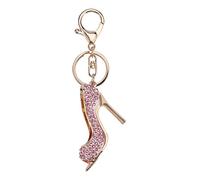 BRRNOO Cadena de Llave de Aleación, Llavero de Imitación de Diez Kilómetro de Tacón Creativo, de Anillo de Teclas de Llavero de Llaves de Bolsillo para Cumpleaños, Día de San (Rosa)
