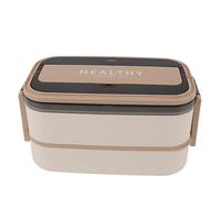 Brrnoo Caja De Doble Capa, Portátil Con Compartimentos De Acero Inoxidable 316 Con Cubiertos Para El Trabajo, Escuela, Oficina, 1400 Ml, Diseño A Prueba De Fugas De Gran Capacidad, (albaricoque de