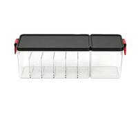 Brrnoo Caja de Gestión de Cables, Organizador de Cables, Tapa, Cargador de Teléfono, Caja de Almacenamiento para Escritorio, Accesorios de Oficina en Casa (Black)