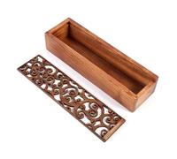 Brrnoo Caja de Madera Pequeña, Caja de Madera de con una Cubierta Extraíble para Joyas, Pequeños Regalos y Accesorios (Tipo de Hierba de Remolino)