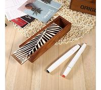 Brrnoo Caja de Madera Pequeña, Caja de Madera de con una Cubierta Extraíble para Joyas, Pequeños Regalos y Accesorios (Tipo de Hoja)