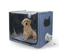Brrnoo Caja de Nebulizador de Mascotas Plegable, Nido de Atomización de Mascotas Amplia Cámara de Oxígeno de Doble Agujero para Perros y Gatos, para Tratamiento de Inhalación en el