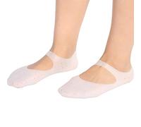 Brrnoo Calcetines Hidratantes,1 Par De Calcetines De Silicona Protector Anti-Grietas para Pies Calcetines De PrevencióN De Herramientas para El Cuidado De Los Pies(S-Blanco)