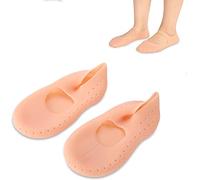 Brrnoo Calcetines Hidratantes,1 Par De Calcetines De Silicona Protector Anti-Grietas para Pies Calcetines De PrevencióN De Herramientas para El Cuidado De Los Pies(M-Color Piel)