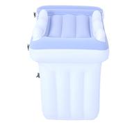 Brrnoo Cama de Avión Inflable para Niños Pequeños Cama de Avión Inflable para Niños Extensor de Asiento de Automóvil Plegable con Tela Flocada de Primera Calidad y Barandillas Lat (BLUE)