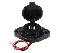 Brrnoo Cargador, 3.1A Dual USB ABS Encendedor de Cigarrillos Cargador USB C con Luz Indicadora LED para Caravanas ATV UTV