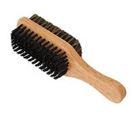 BRRNOO Cepillo de Barba, Herramienta de Aseo de Barba de Doble Cara con de Madera de Goma para Hombres, Elimina las Virutas e Impurezas, Cepille con Polvo Limpio de Nylon