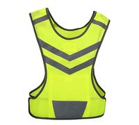 Brrnoo Chaleco de Seguridad Reflectante Ajustable de Alta Visibilidad Ultraligero Cómodo Al Aire Correr Ciclismo Senderismo en Color Amarillo Fluorescente