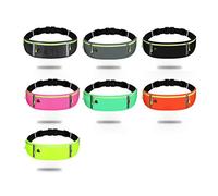 BRRNOO Cinturón para Correr, Riñonera para Hombre, Riñonera para Correr para Mujer, 60-120 Cm, Reflectante Ajustable, 3 Bolsillos para Teléfonos Móviles de Menos de 6,5 Pulgadas (#6)