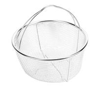 Brrnoo Colador de Olla a Presión Cesta de Malla Cesta de Malla Fina Acero Inoxidable de Grado Alimenticio con Asas Cómodas para Freír Enjuagar Escurrir Cocer Al en Arrocera (18 cm)